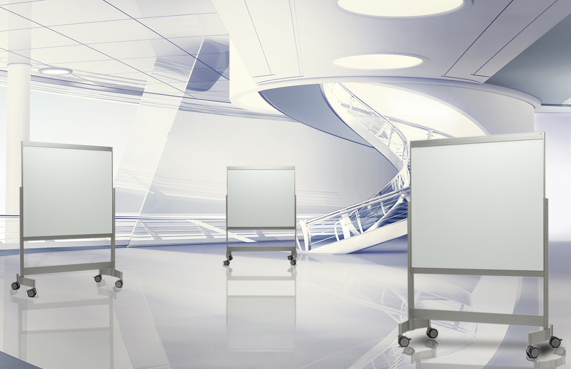 coronaVISUAL VIP Mobile Magnetic Glassboard Image