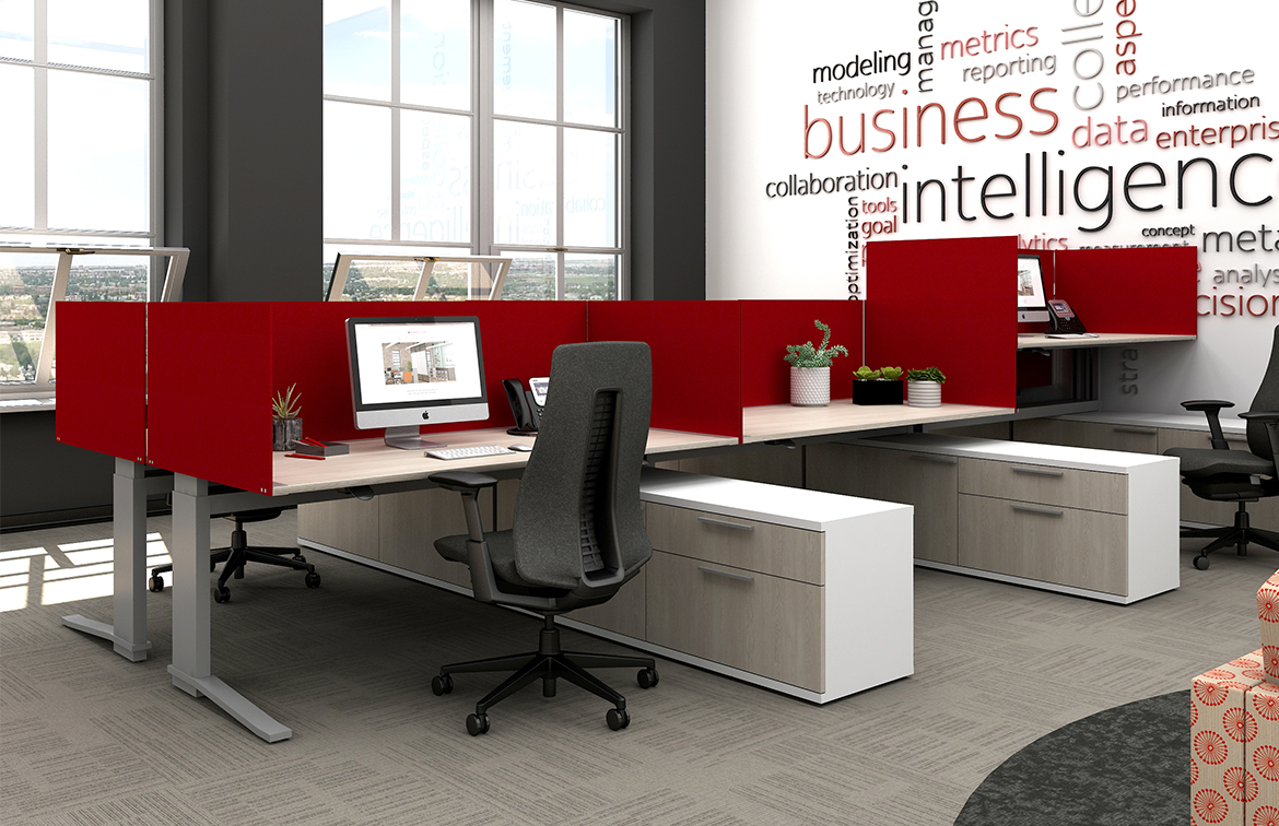 Corona Group Glass Desk Top Dividers